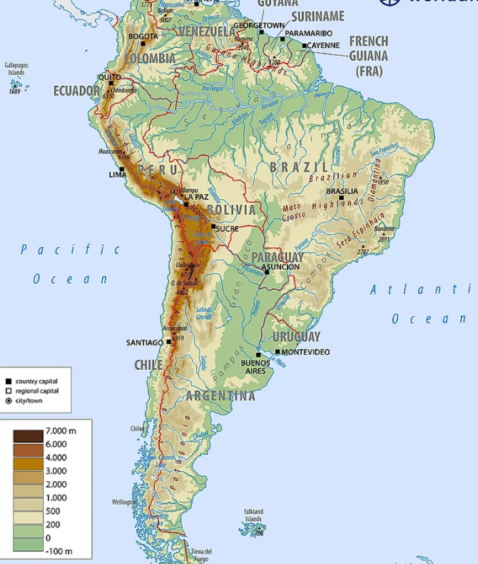 أين توجد أمريكا الجنوبية؟ معلومات 